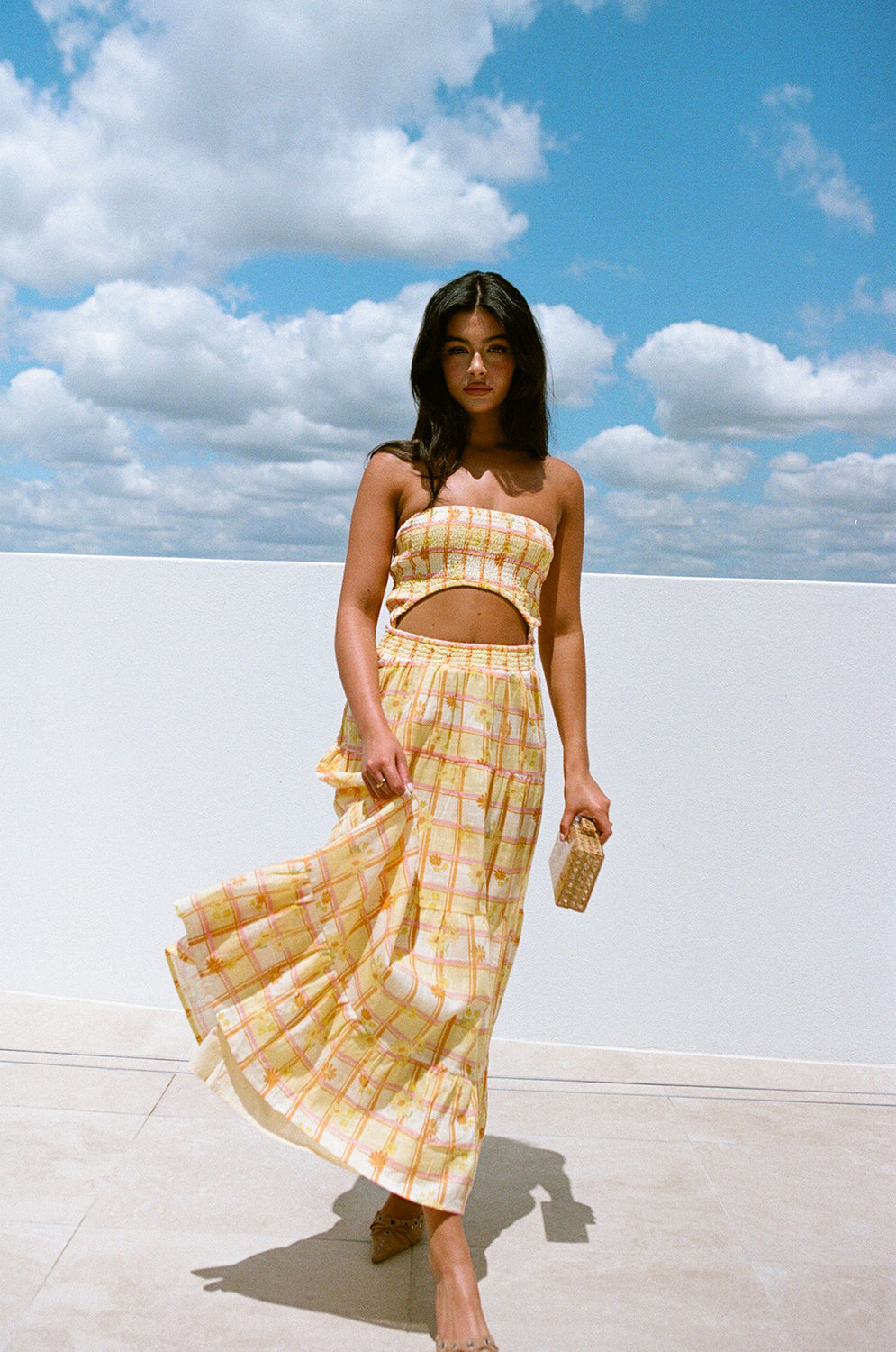 yellow beach maxi dress Linen Maxi Slip Dress Livia S / Spicy Yellow