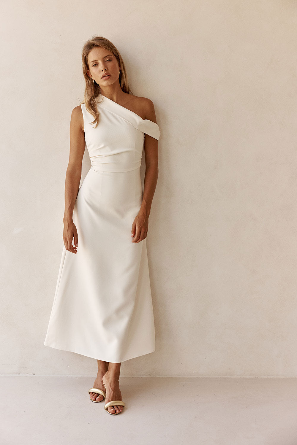 Bridal Cream One Shoulder Maxi Indy Dress XXS | by SABO Bridal Cream One Shoulder Maxi Indy Dress XXS | by SABO