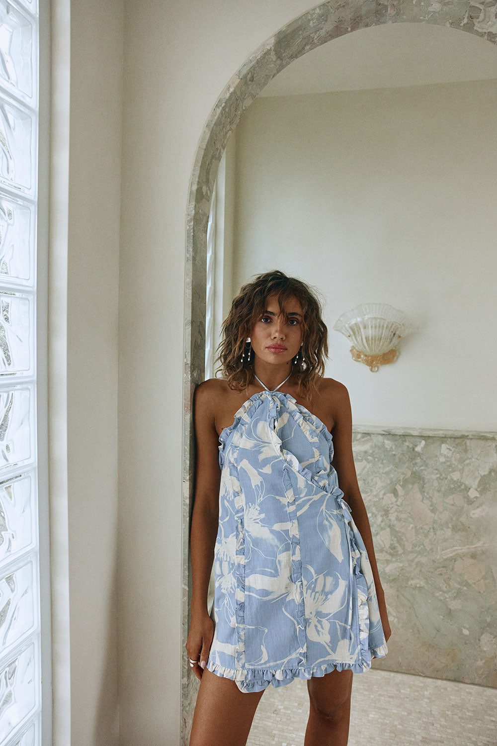 halter mini dress floral Meeley Halter Mini Dress | Floral | Womens