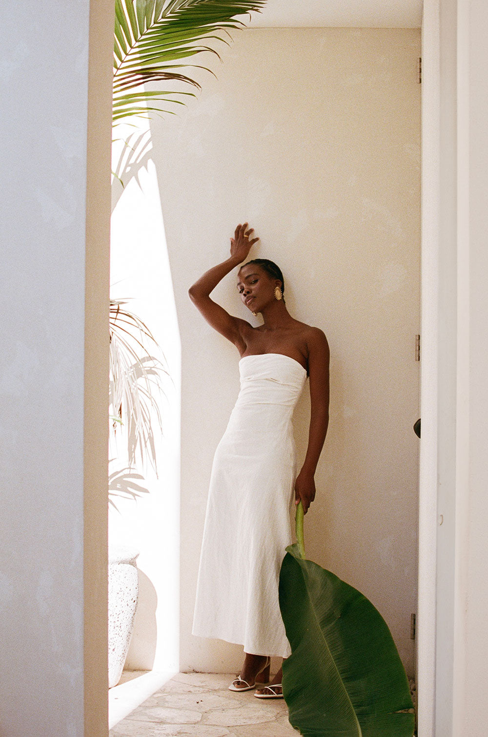 Estella Strapless Maxi Dress - White Estella Strapless Maxi Dress - White