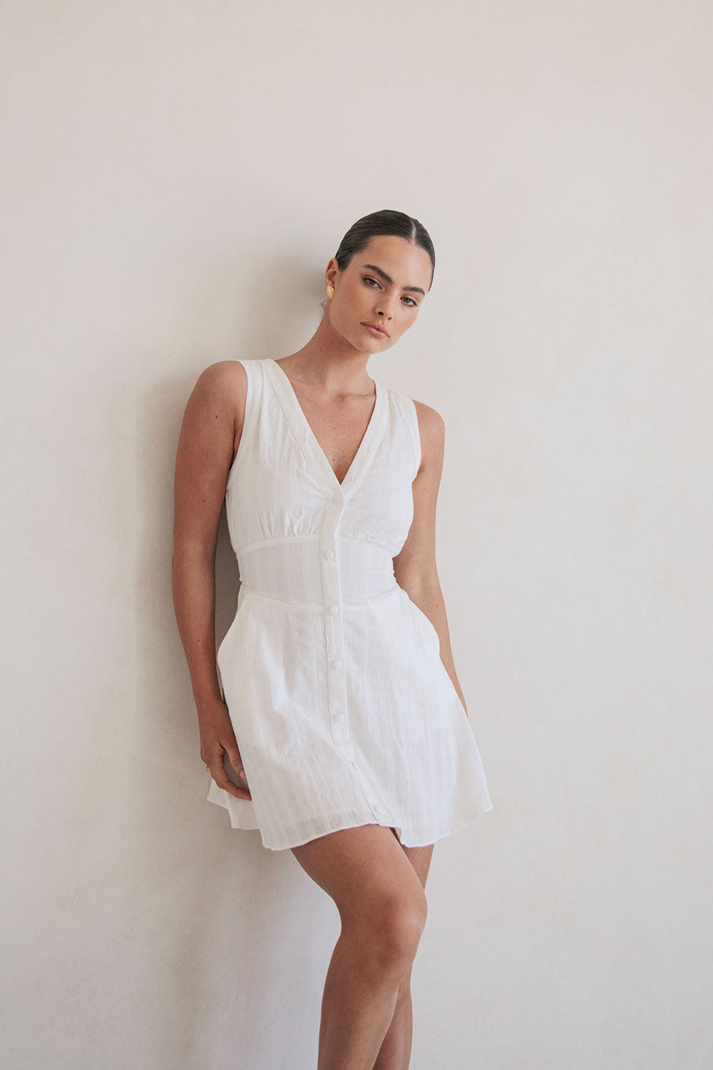 sabo skirt white dress Shaeleagh Mini Dress
