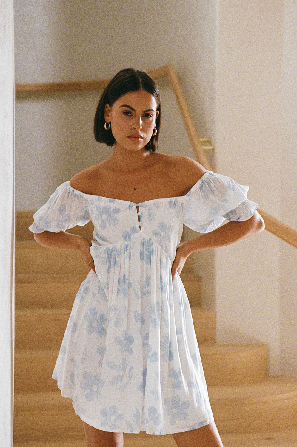 Birdie Mini Dress - Blue