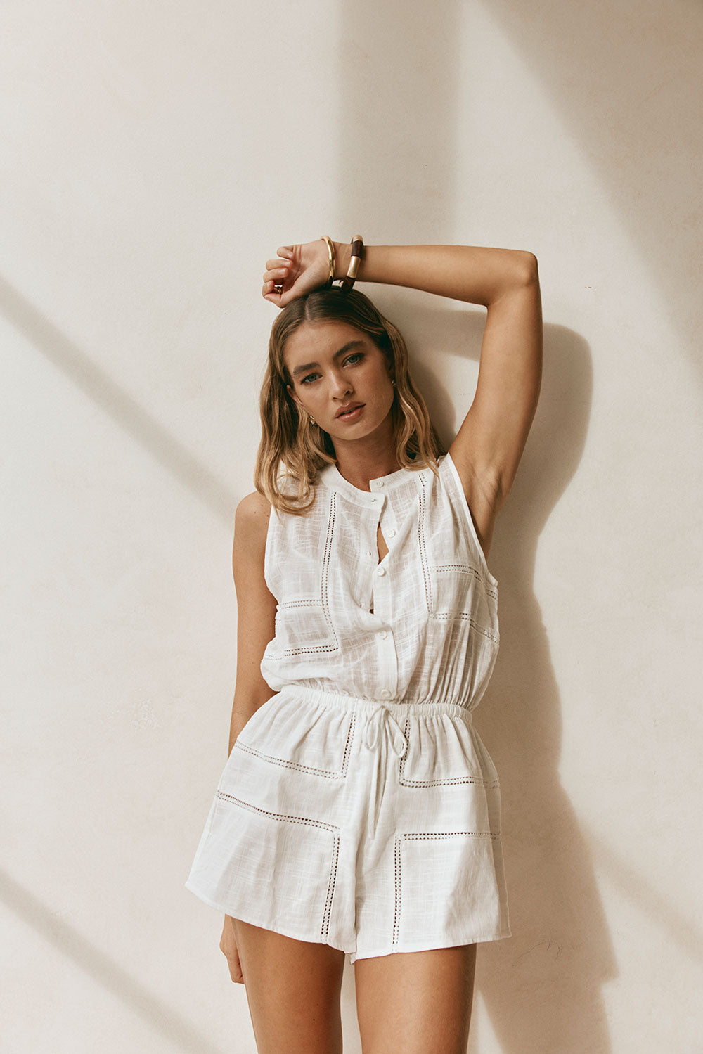 white v neck dress short Dreamy Views Ahead Chiffon Dress