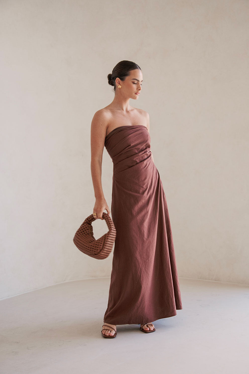 Estella Maxi Dress - Brown Estella Maxi Dress - Brown