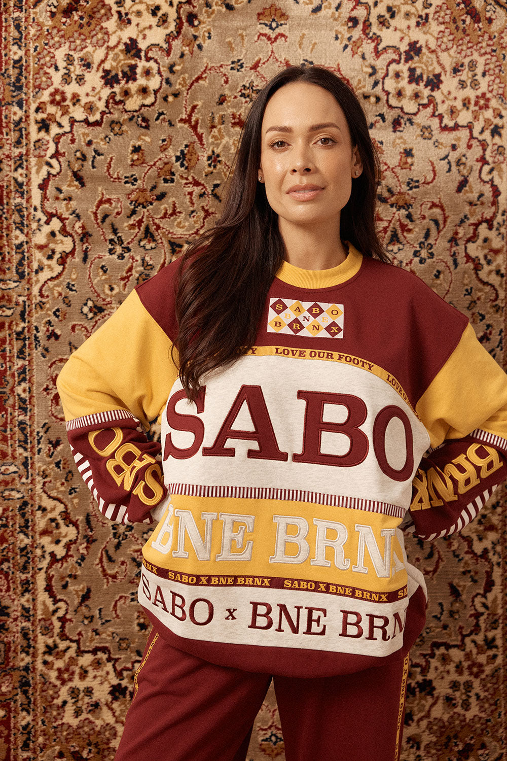 Unisex SABO x BRNX Oversized Vintage Try Line Sweater