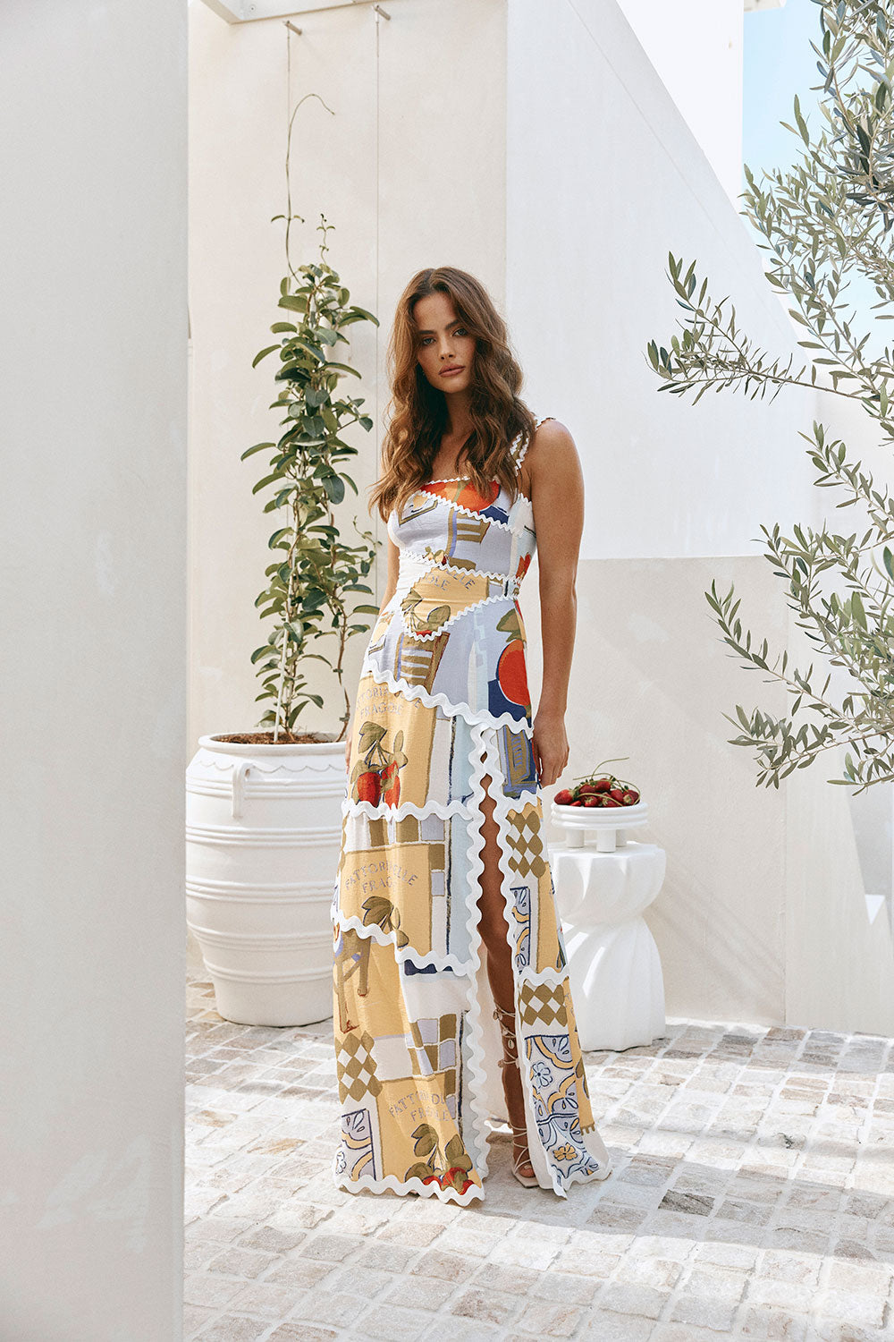 knee length dresses for ladies Dulce Strapless Split Maxi Dress