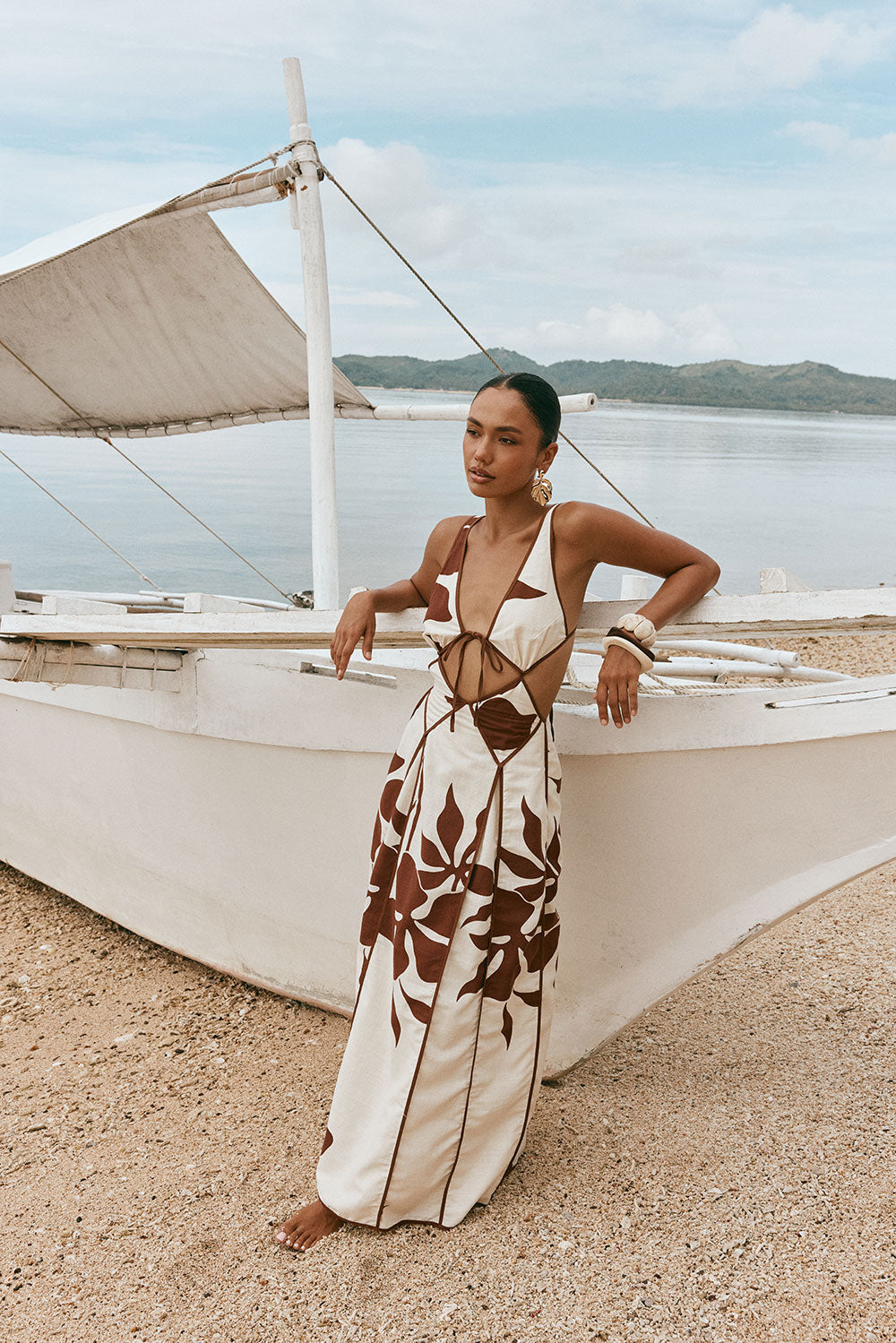 backless maxi dress floral Brown Tropez Print Eliska – SABO Mauve A-Line Layered Tulle Turn heads in this Forever Flat Size:11