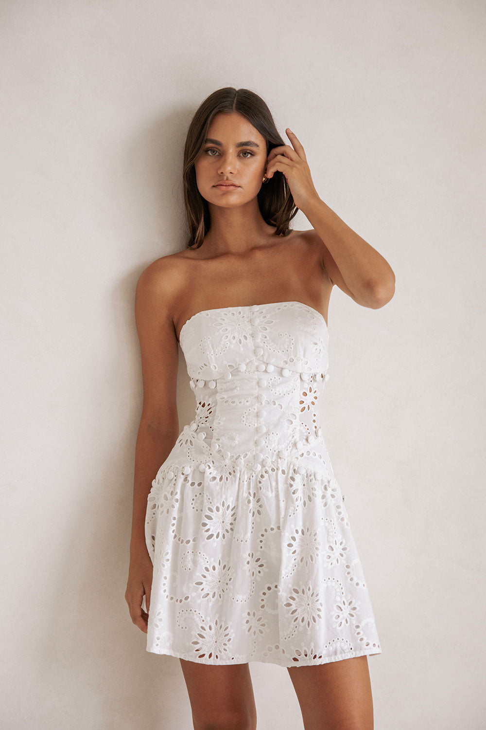 button dress mini Palermo Floral Jacquard Lace Up pressure ulcer adjustable fit through the Waist Size:58