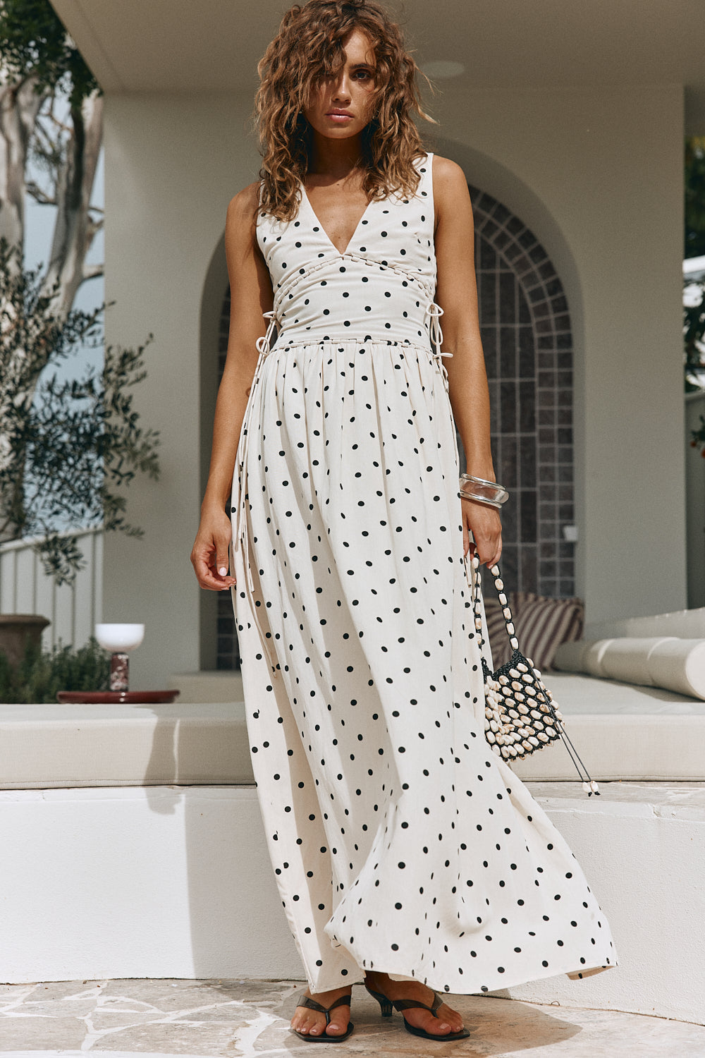 Franci Dress - Cream Speck