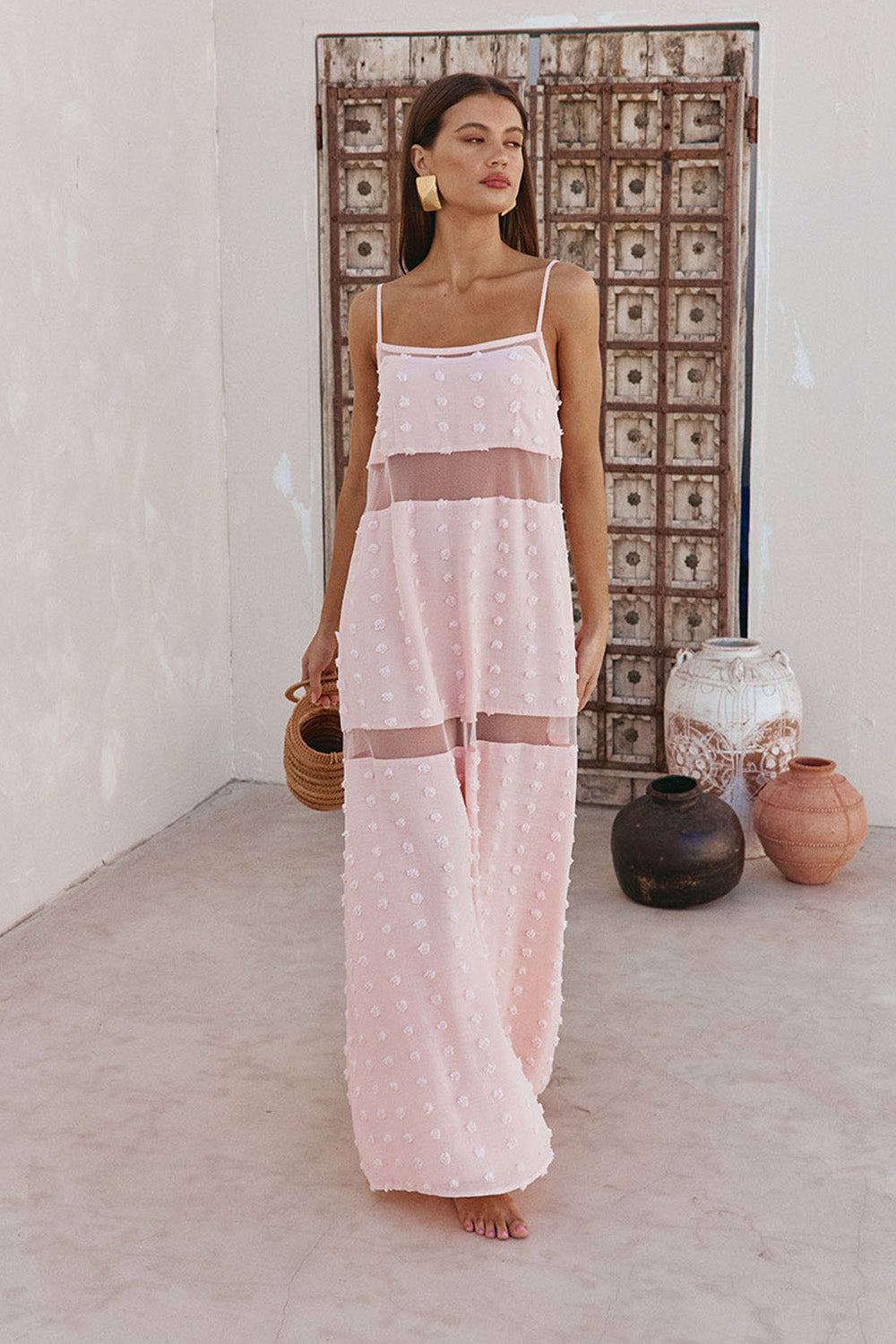 blush bohemian dress Casual Spaghetti Blush Bohemian Country Empire A-line Wedding Dress