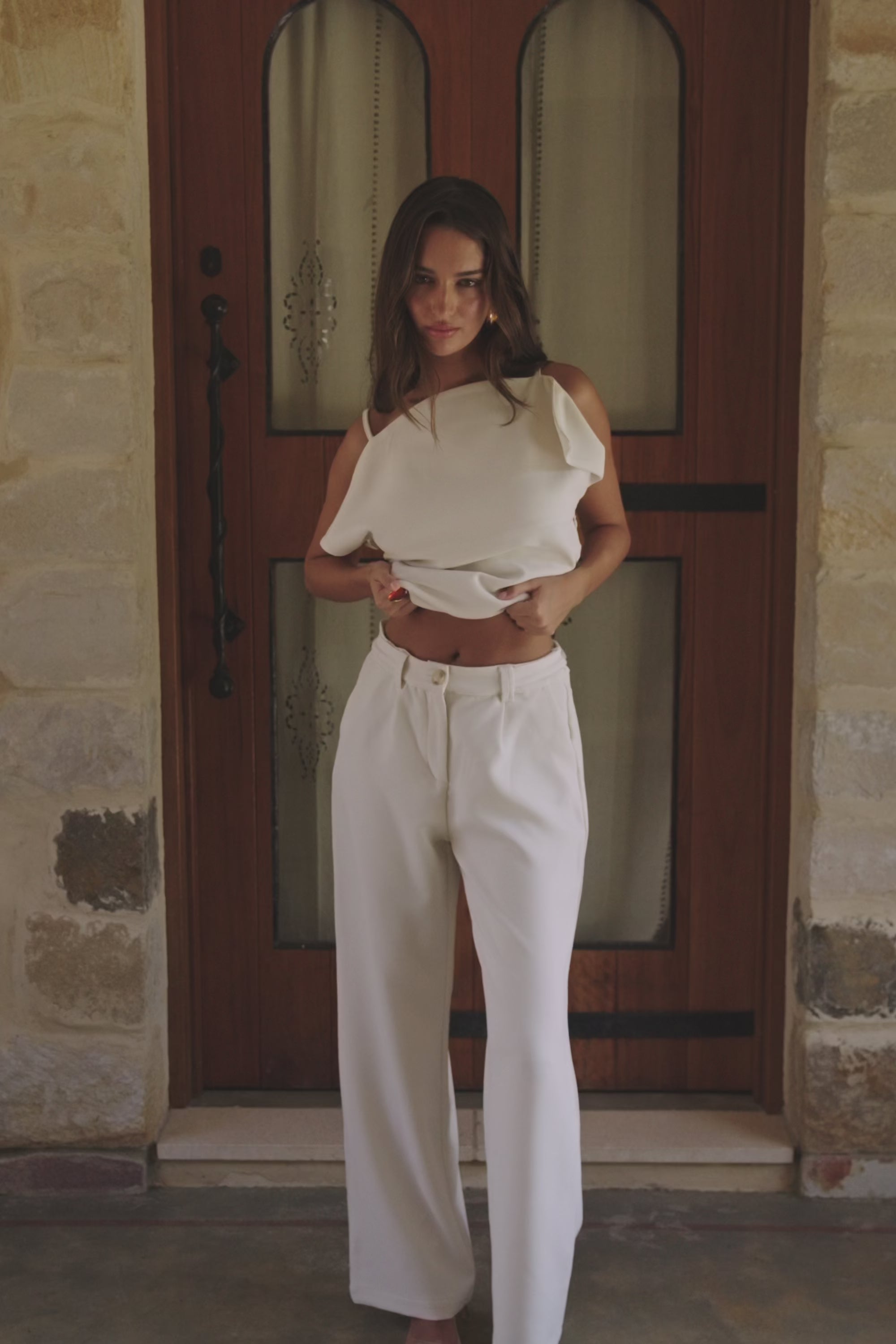 【ミニー】soyy. LANDING PANTS(IVORY)サイズ1 Ivory Suiting Flared Naomi Trouser Pants – SABO
