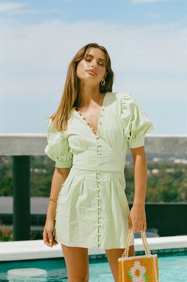 SAMPLE-Kori Dress - Green SAMPLE-Kori Dress - Green