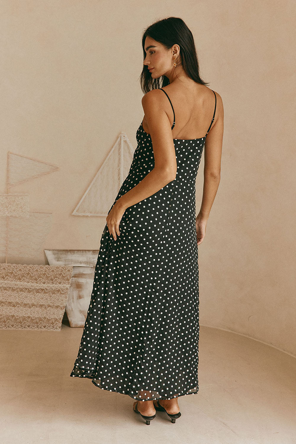 black floral embroidered maxi dress Inga Black Strapless Floral Embroidered Maxi Dress