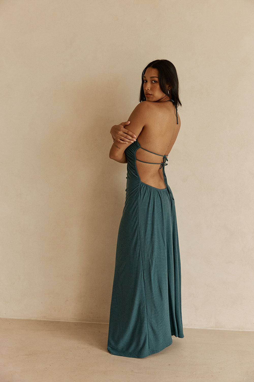 Team Backless Sweetheart Maxi Naisha Dress S