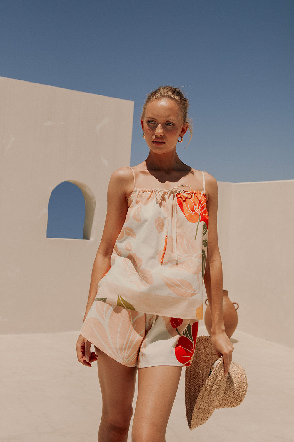 SAMPLE-Jetta Shorts - Petal Scarf