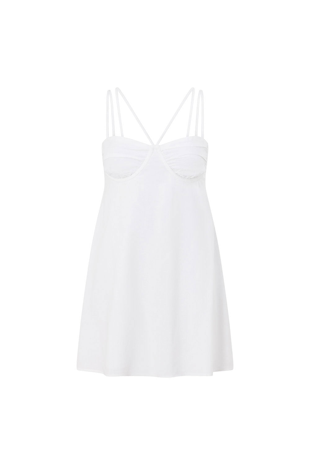 Seville Thin Strap Backless Mini Dress - White XL | by SABO Seville Thin Strap Backless Mini Dress - White XL | by SABO