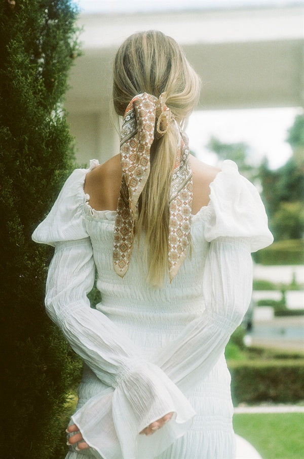 SAMPLE-Coconut Shirred Dress