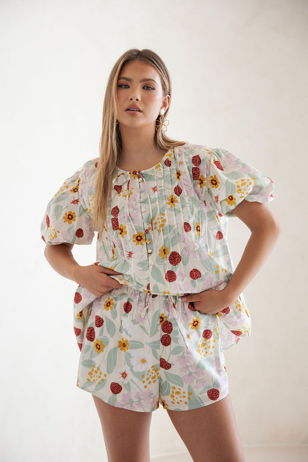 Leta Shorts - Royal Floral