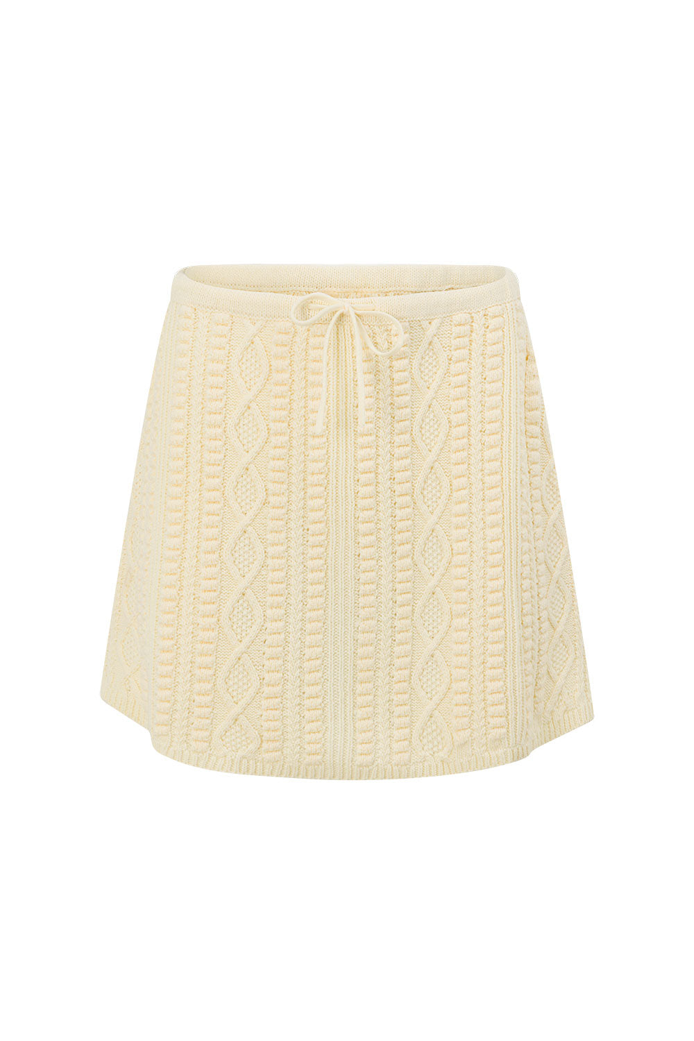 Cream Knit A Line Mini Romy Skirt – SABO