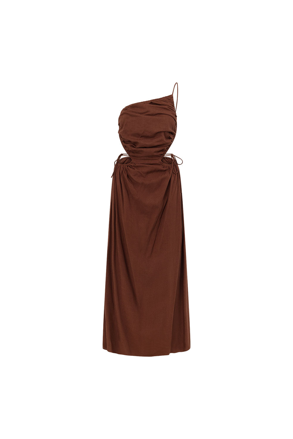 Chocolate Brown Asymmetric Backless Maxi Mahya Dress XXL | by SABO Chocolate Brown Asymmetric Backless Maxi Mahya Dress XXL | by SABO