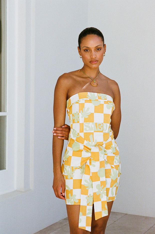 SAMPLE-Kingsley Dress - Sabo Checkerboard