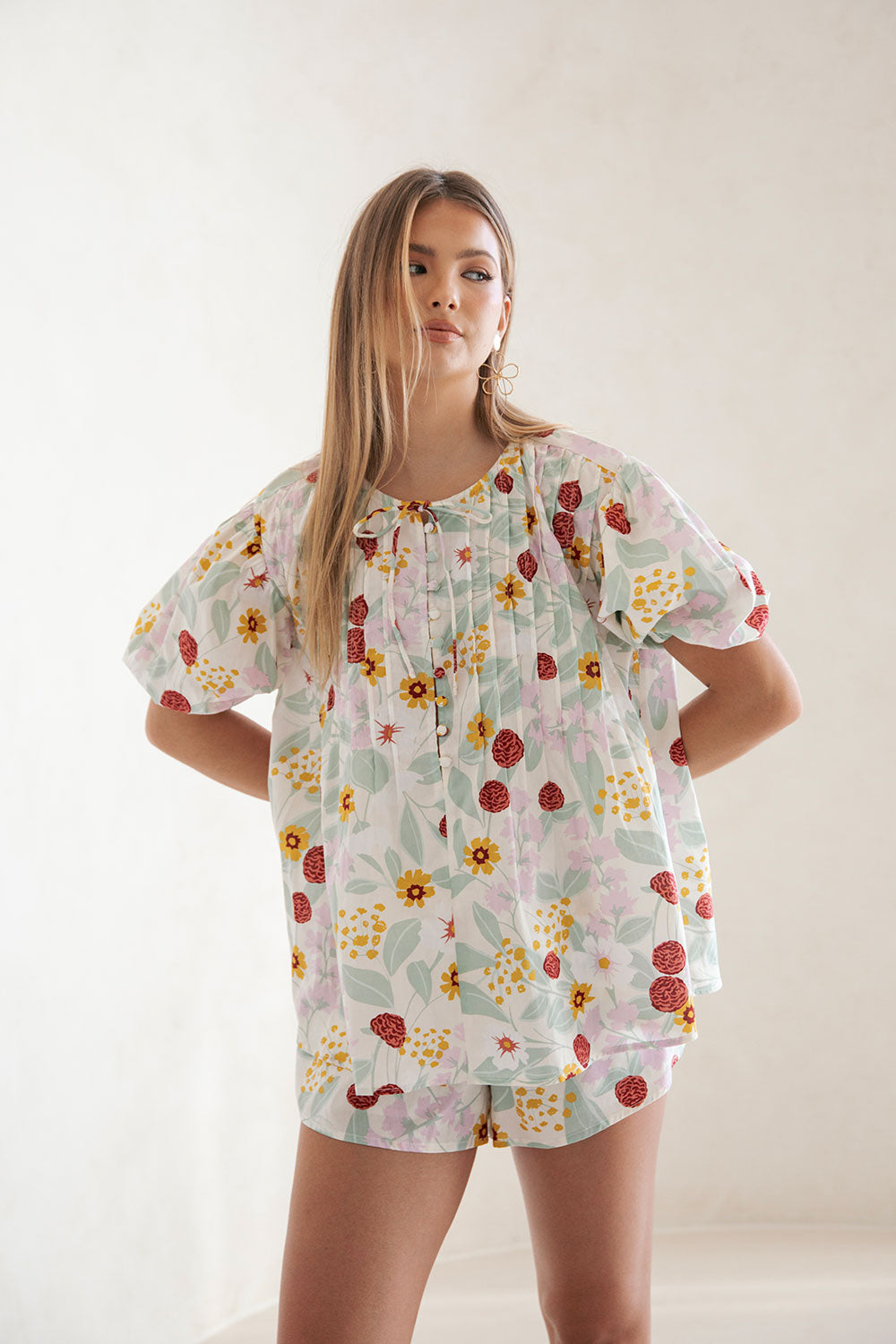 Leta Top - Royal Floral