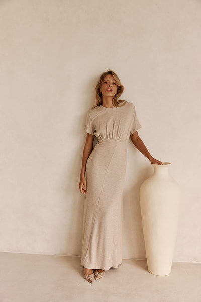 Beige Maxi Gizelle Dress – SABO