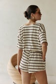 SAMPLE-Juniper Playsuit - Brown Stripe