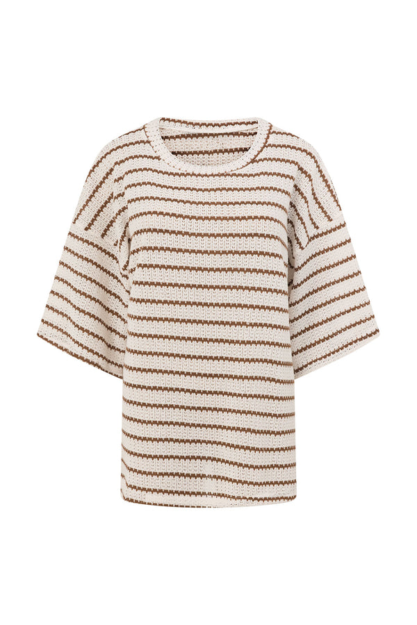 Wanderer Top - Chocolate Stripe