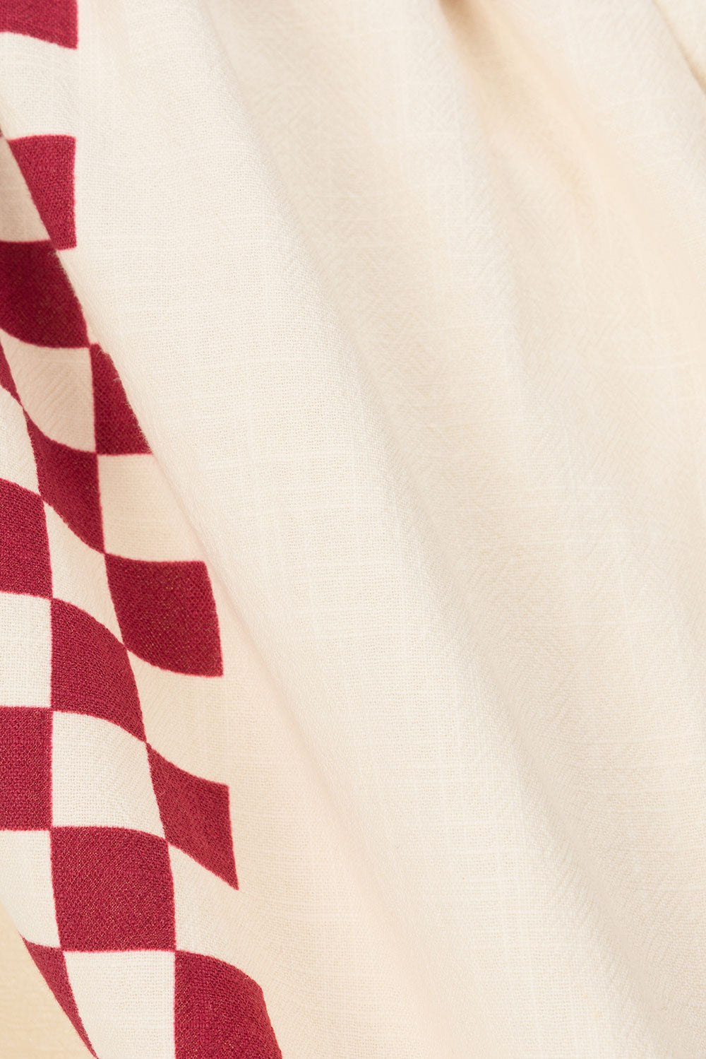 Red Checker Plaid Print Elastic Drawstring Seona Shorts – SABO