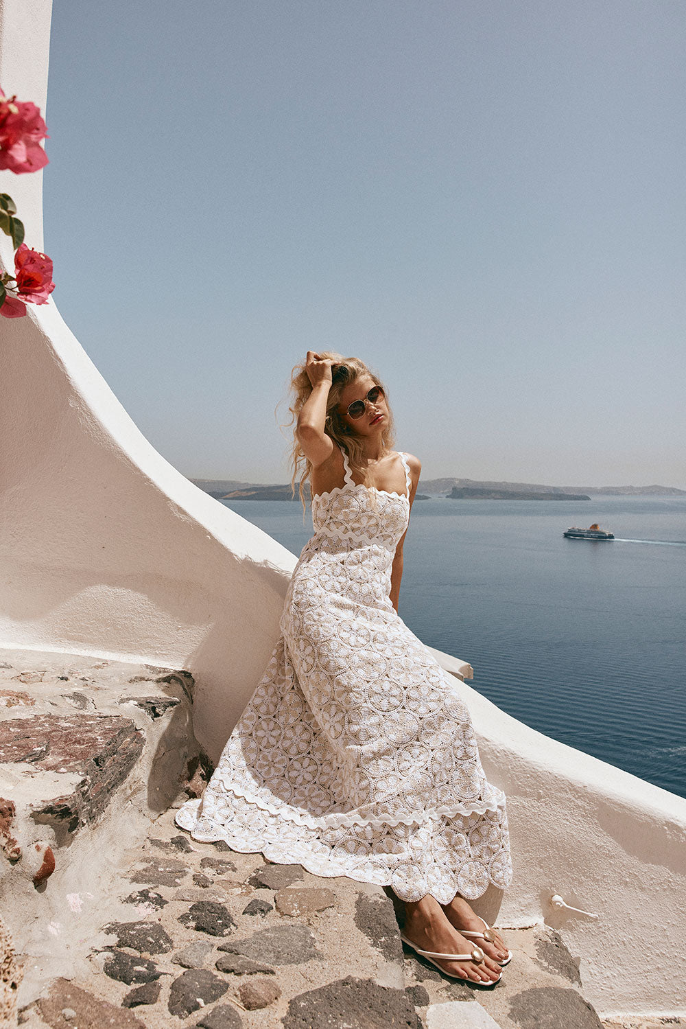 Dalton Backless Crochet Maxi Dress