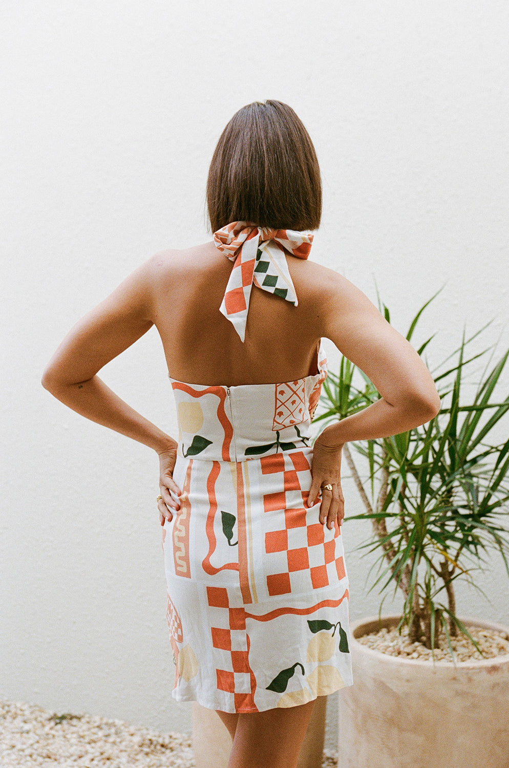 SAMPLE-Nelly Halter Dress - Prego Rossa