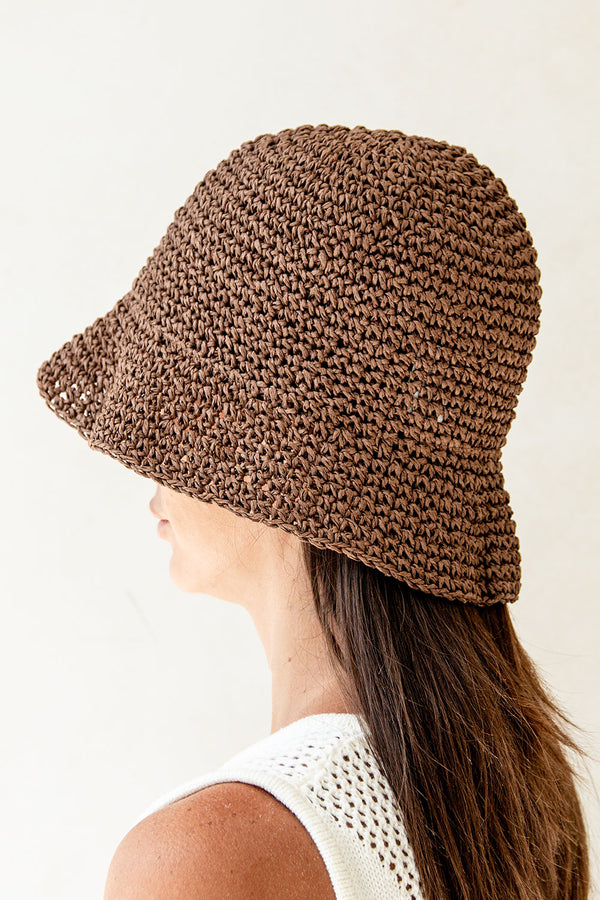 Simone Bucket Hat - Chocolate