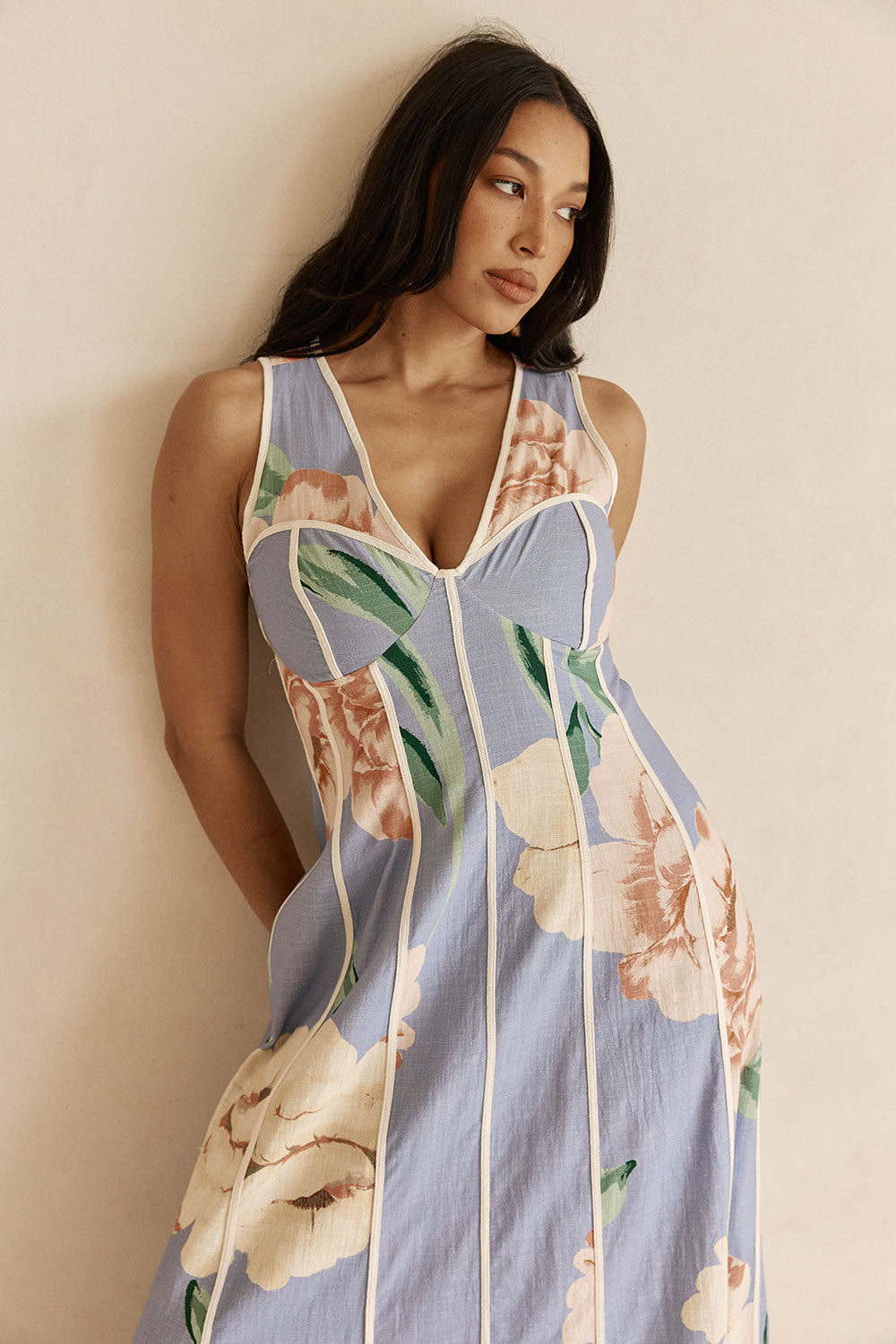 Emory Dress - Fiori Blue