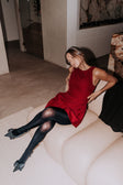 Camellia Dress - Burgundy