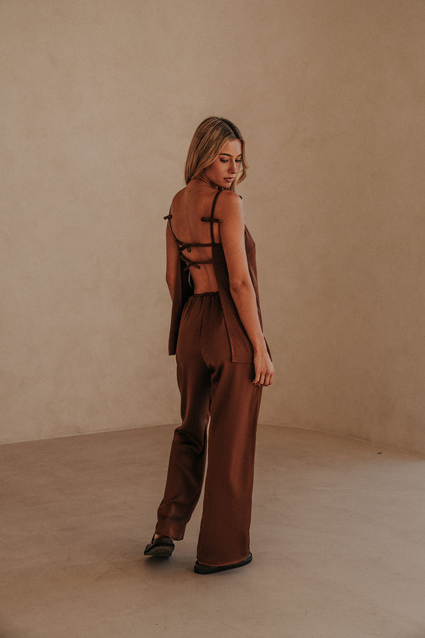 Kinsley Jumpsuit - Chocolate