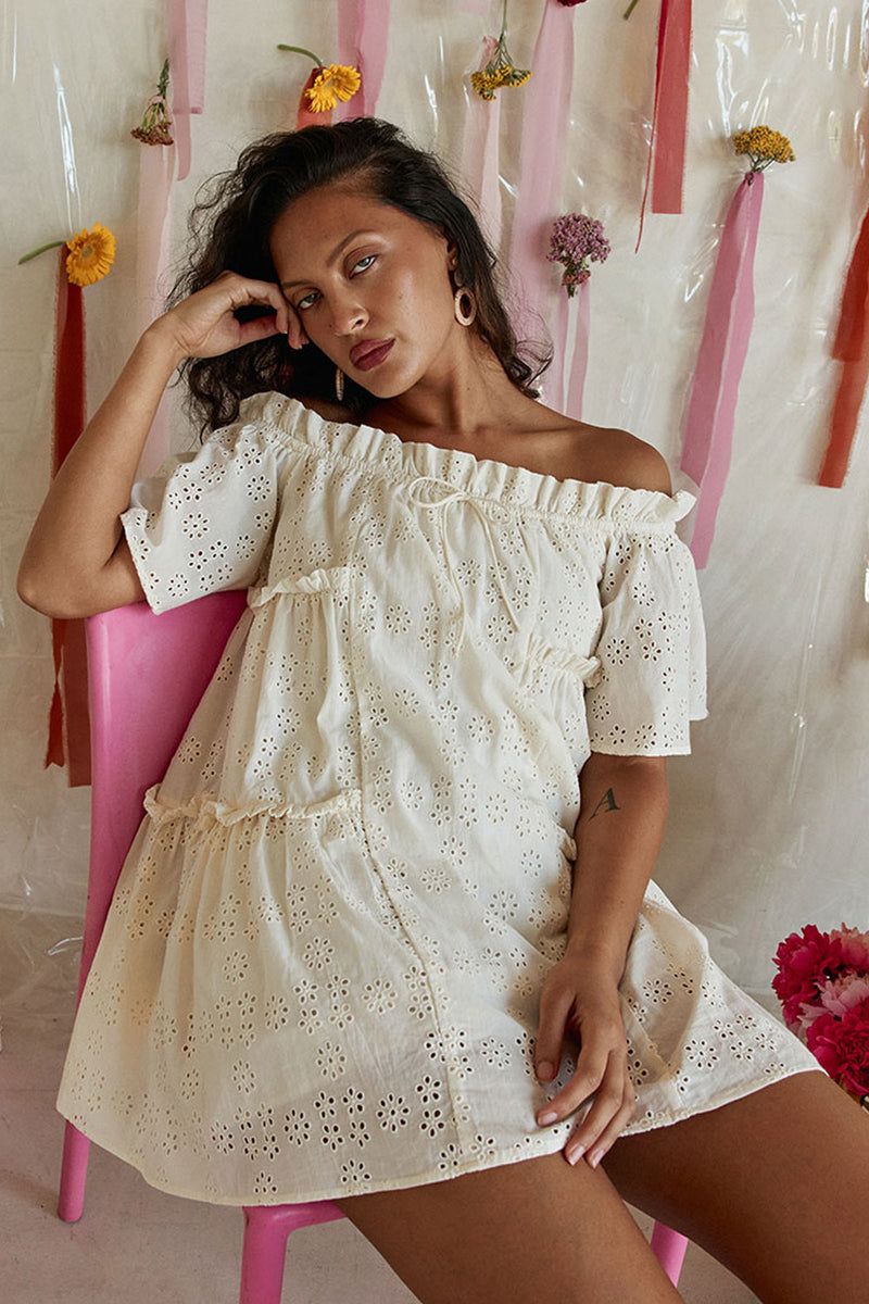 summer short beach dresses Black Sleeveless Short Cotton Beach Dress – Lindsey Brown main image 0