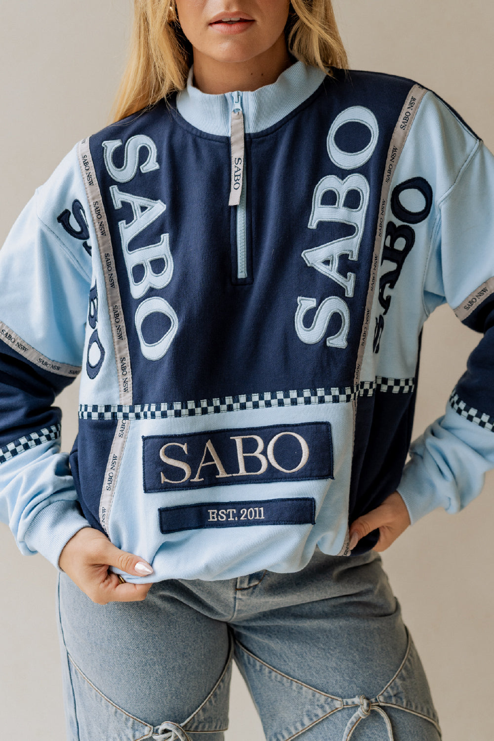 Blue Vintage Oversized SABO NSW Sweater