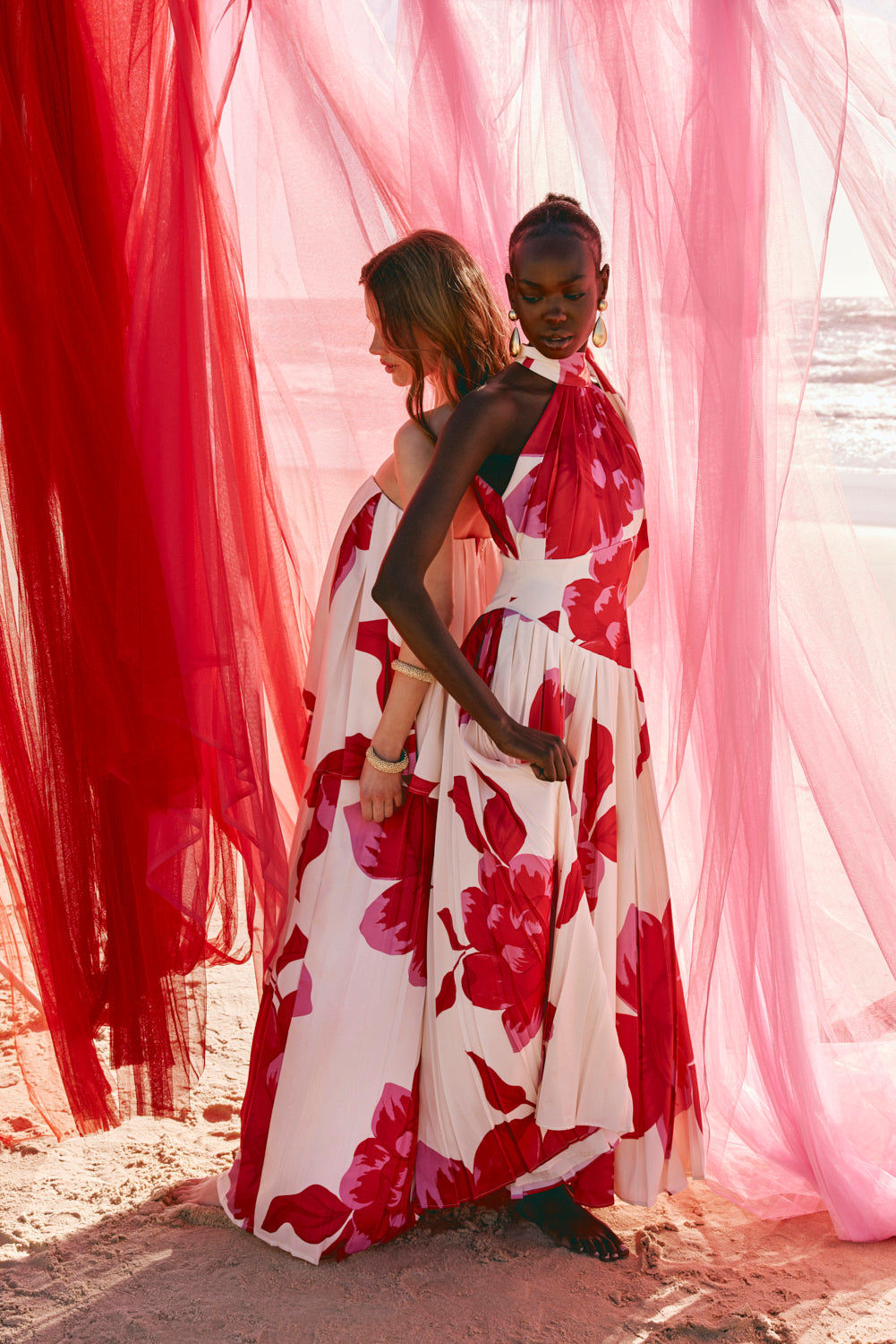 Pink Sole Rosa Print Halter Maxi Daje Dress – SABO