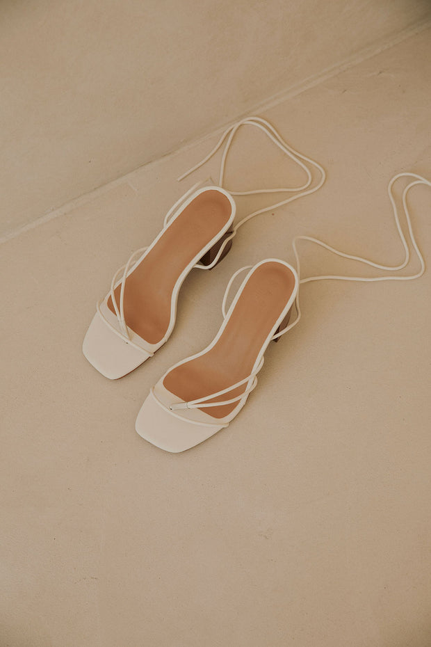 Zita Strappy Heels - White