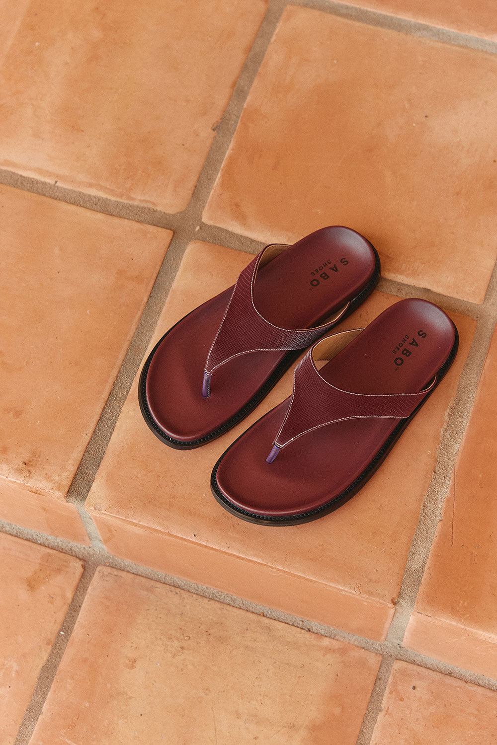SAMPLE-Anya Sandals - Burgundy