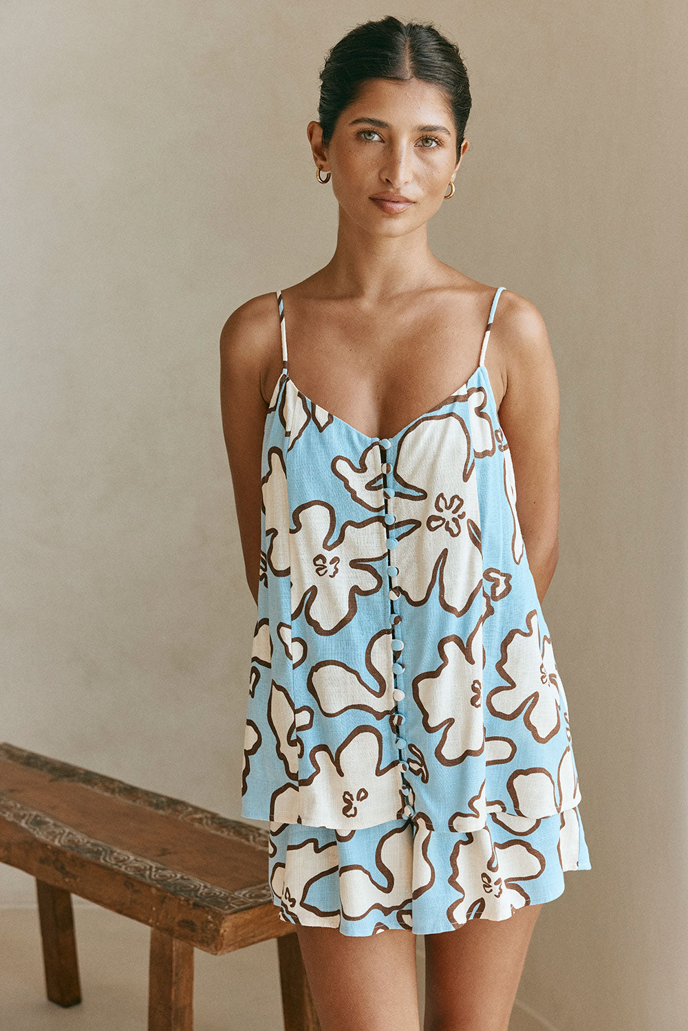 Cian Playsuit - Outline Floral