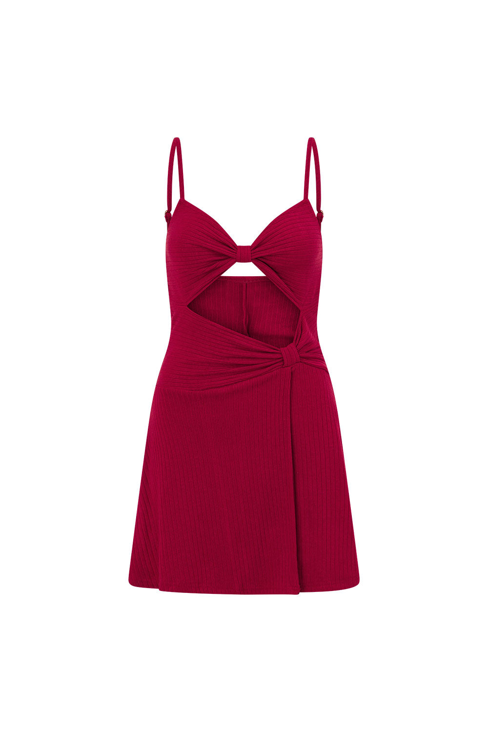 Merlot Red Cut Out Mini Ale Dress XXS