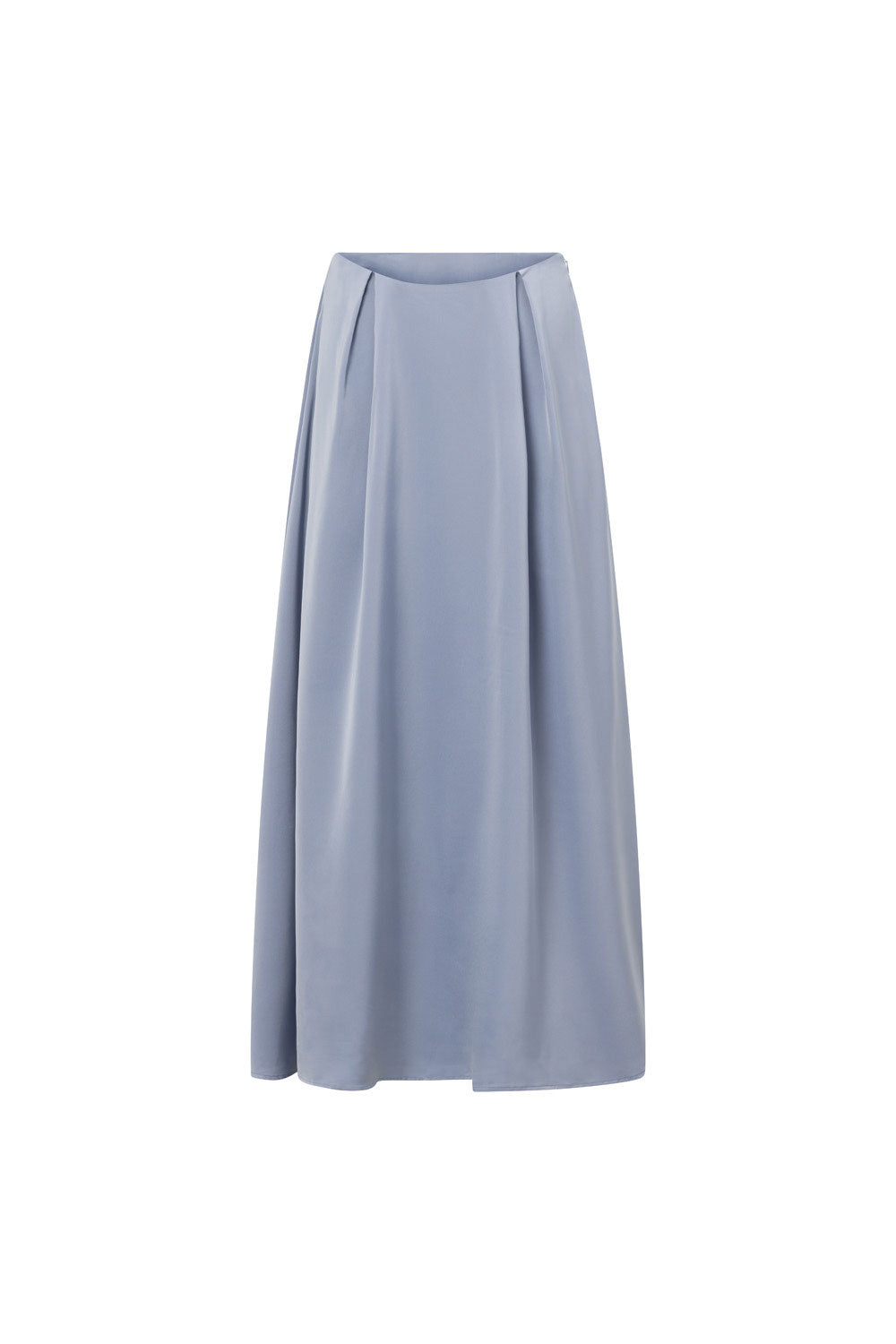 Blue High Waist Pleated Maxi Hailey Skirt – SABO