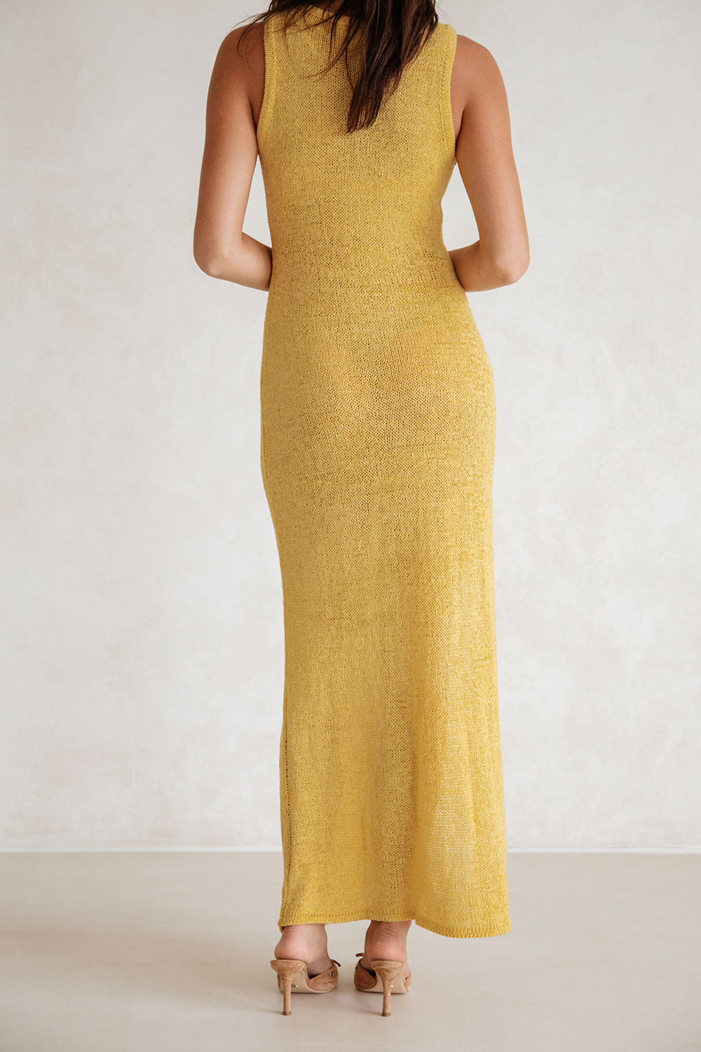 Alondra Knit Maxi Dress - Yellow Alondra Knit Maxi Dress - Yellow