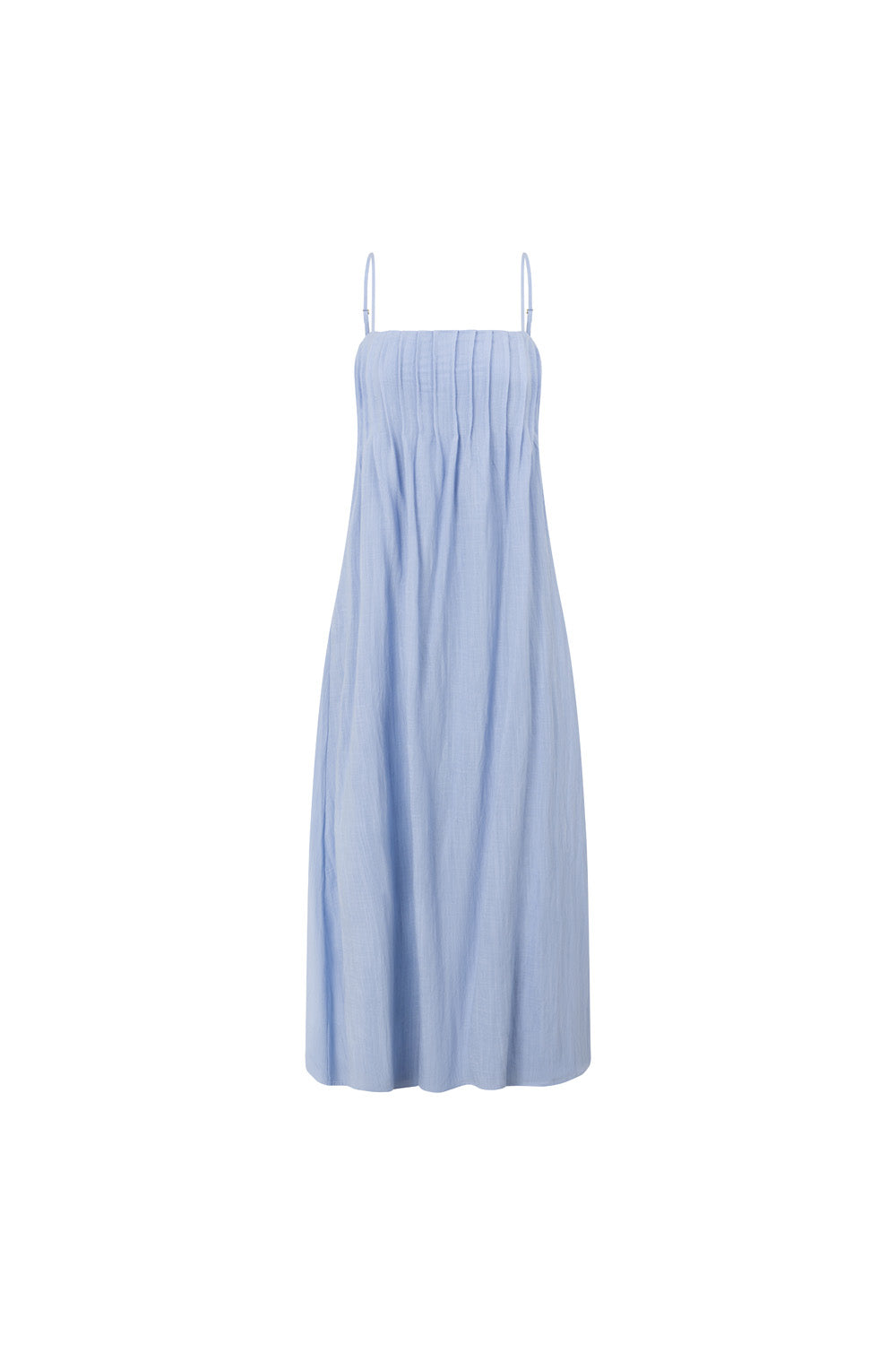 Blue Pin Tuck Pleat Maxi Ada Dress XS | by SABO Blue Pin Tuck Pleat Maxi Ada Dress XS | by SABO