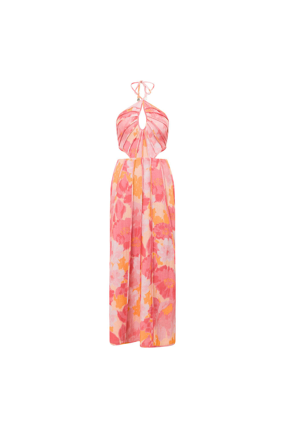 SAMPLE-Tallulah Midi Dress - Pink Gerbera