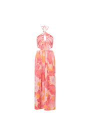 Tallulah Midi Dress - Pink Gerbera