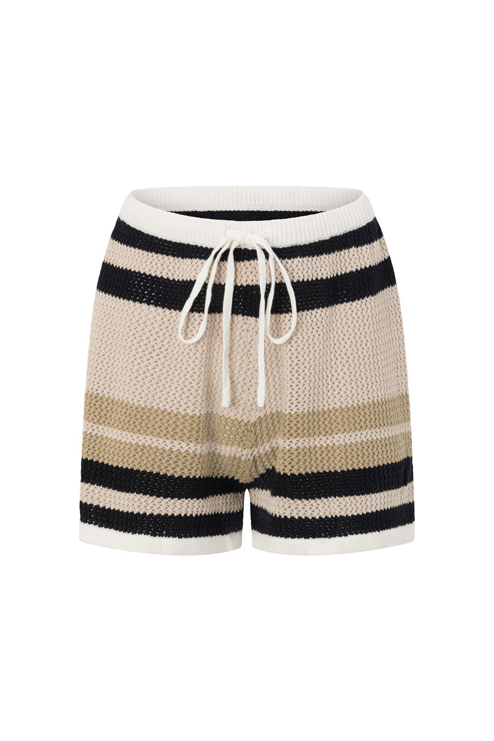 SAMPLE-Quinn Stripe Shorts - Tan