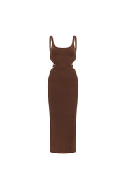 SAMPLE-London Knit Dress - Chocolate